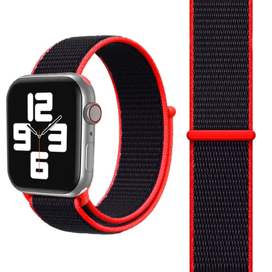 For Apple Watch 42mm / 41mm / 40mm / 38mm Simple Fashion Nylon Watch Band with Magic Stick(Red) by buy2fix
