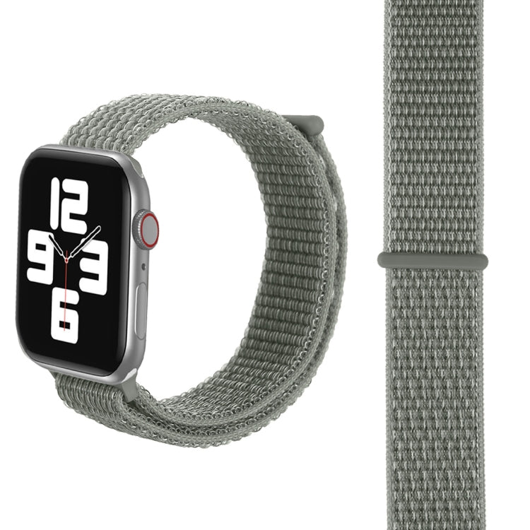 For Apple Watch 42mm / 41mm / 40mm / 38mm Simple Fashion Nylon Watch Band with Magic Stick(Silver Grey) by buy2fix