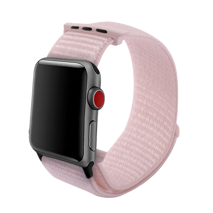 For Apple Watch 42mm / 41mm / 40mm / 38mm Simple Fashion Nylon Watch Band with Magic Stick(Pearl White) by buy2fix