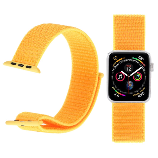 For Apple Watch 42mm / 41mm / 40mm / 38mm Simple Fashion Nylon Watch Band with Magic Stick(Yellow) by buy2fix