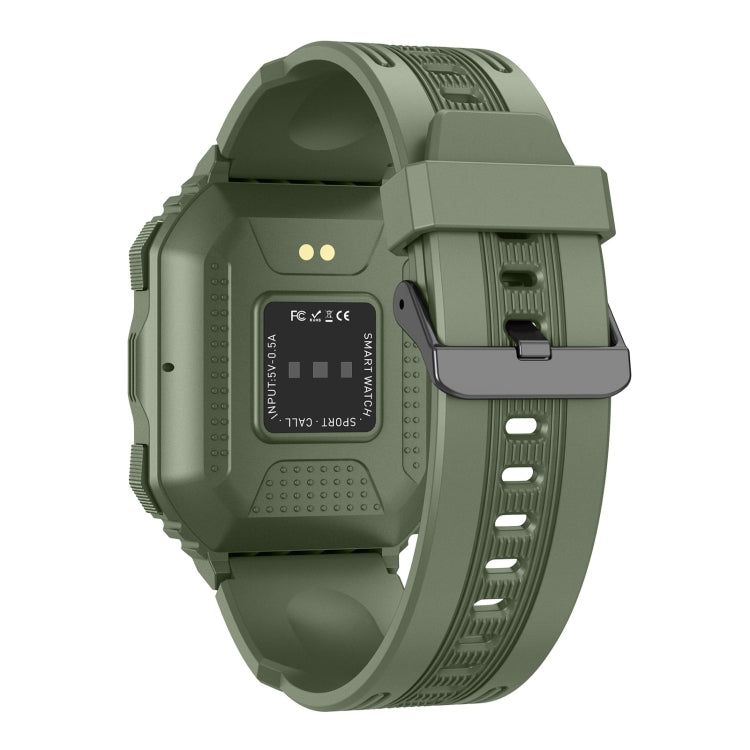 KR06 Waterproof Pedometer Sport Smart Watch, Support Heart Rate / Blood Pressure Monitoring / BT Calling (Camouflage Green) by buy2fix