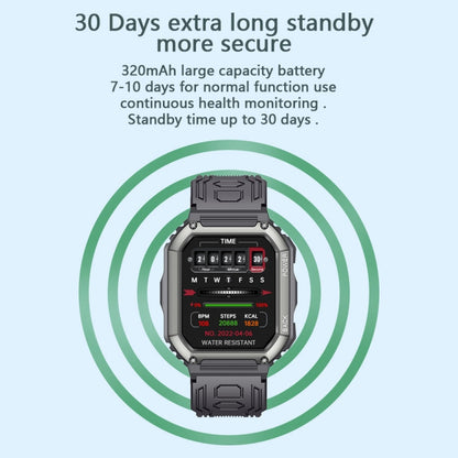 KR06 Waterproof Pedometer Sport Smart Watch, Support Heart Rate / Blood Pressure Monitoring / BT Calling (Camouflage Black) by buy2fix