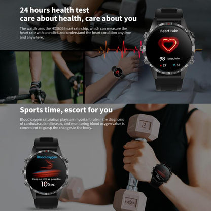 HAMTOD 1.6 inch Waterproof Smart Watch, Support Bluetooth Call / Heart Rate / Blood Oxygen Monitoring / NFC(Silver) - Smart Watches by HAMTOD | Online Shopping UK | buy2fix