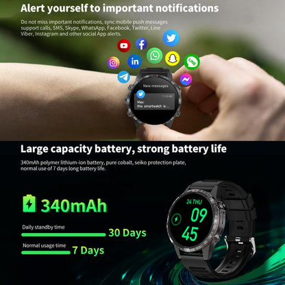 HAMTOD 1.6 inch Waterproof Smart Watch, Support Bluetooth Call / Heart Rate / Blood Oxygen Monitoring / NFC(Silver) - Smart Watches by HAMTOD | Online Shopping UK | buy2fix