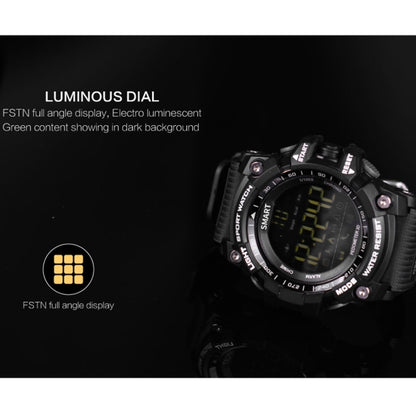 EX16 1.12 Inch FSTN LCD Full Angle Screen Display Sport Smart Watch, IP67 Waterproof, Support Pedometer / Stopwatch / Alarm / Notification Remind / Call Notify / Camera Remote Control / Calories Burned, Compatible with Android and iOS Phones(Gold) by buy2fix