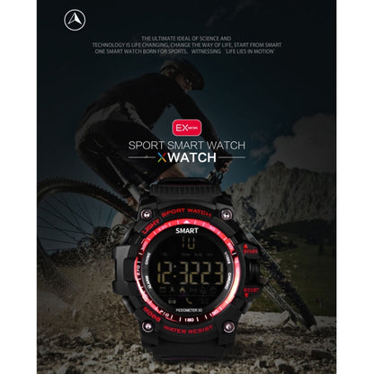 EX16 1.12 Inch FSTN LCD Full Angle Screen Display Sport Smart Watch, IP67 Waterproof, Support Pedometer / Stopwatch / Alarm / Notification Remind / Call Notify / Camera Remote Control / Calories Burned, Compatible with Android and iOS Phones(Gold) by buy2fix