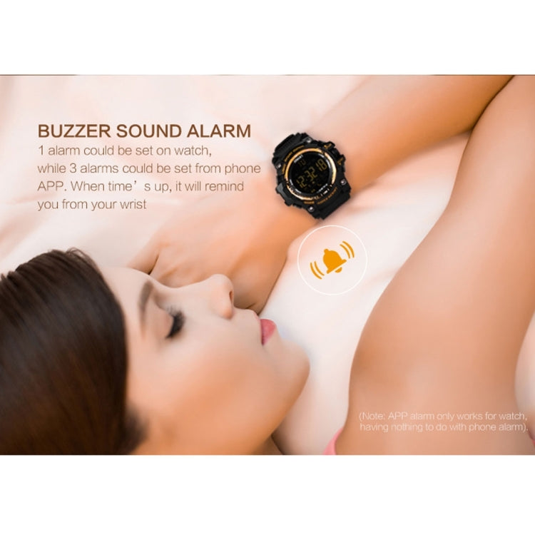 EX16 1.12 Inch FSTN LCD Full Angle Screen Display Sport Smart Watch, IP67 Waterproof, Support Pedometer / Stopwatch / Alarm / Notification Remind / Call Notify / Camera Remote Control / Calories Burned, Compatible with Android and iOS Phones(Blue) by buy2fix