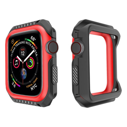 Smart Watch Shockproof Two Color Protective Case For Apple Watch Series 3 / 2 / 1 38mm(Black Red) by buy2fix