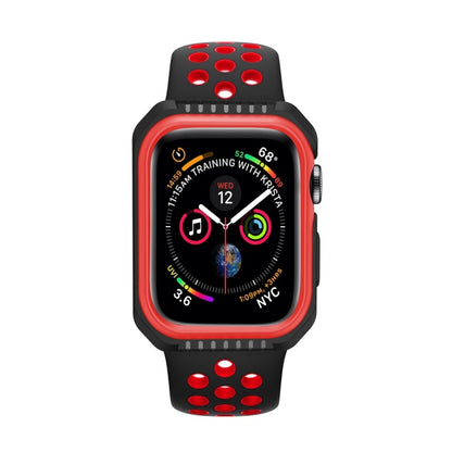 Smart Watch Shockproof Two Color Protective Case For Apple Watch Series 3 / 2 / 1 38mm(Black Red) by buy2fix