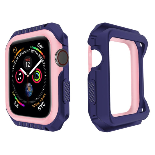 Smart Watch Shockproof Two Color Protective Case For Apple Watch Series 3 / 2 / 1 38mm(Pink Blue) by buy2fix