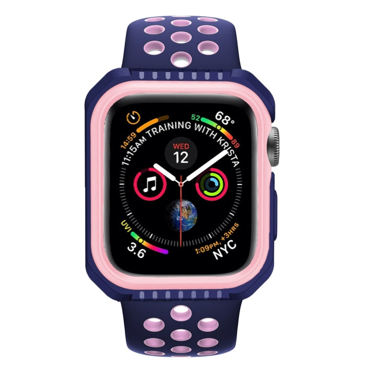 Smart Watch Shockproof Two Color Protective Case For Apple Watch Series 3 / 2 / 1 38mm(Pink Blue) by buy2fix