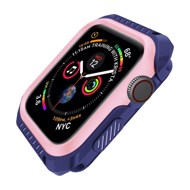 Smart Watch Shockproof Two Color Protective Case For Apple Watch Series 3 / 2 / 1 38mm(Pink Blue) by buy2fix
