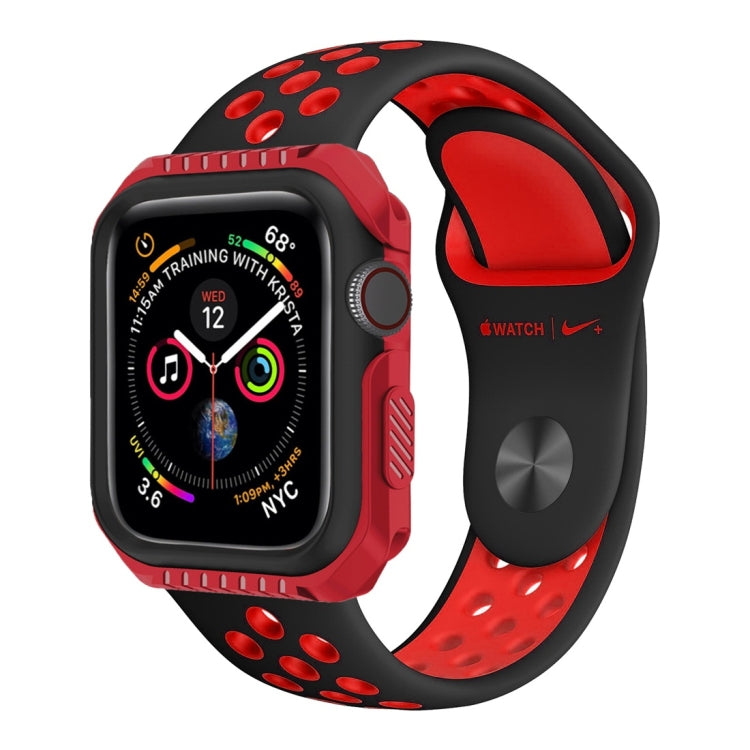 Smart Watch Shockproof Two Color Protective Case For Apple Watch Series 3 / 2 / 1 38mm(Red Black) by buy2fix