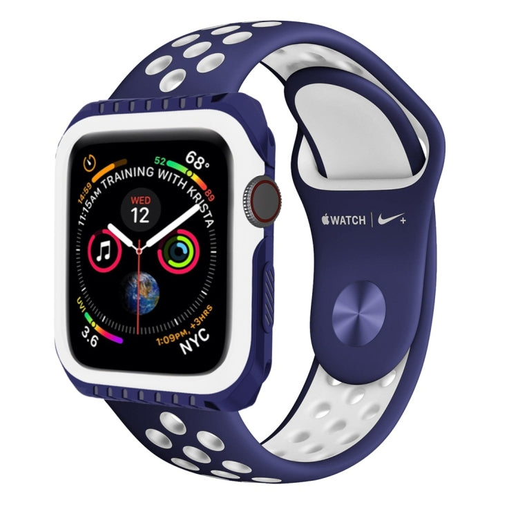 Smart Watch Shockproof Two Color Protective Case For Apple Watch Series 3 / 2 / 1 42mm(White Blue) by buy2fix