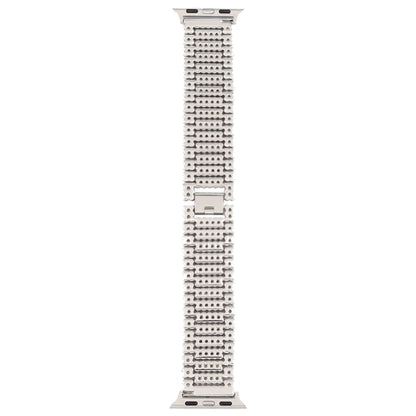 For Apple Watch Series 7 41mm / 6 & SE & 5 & 4 40mm / 3 & 2 & 1 38mm Nine Beads Stainless Steel Wrist Strap Watch Band (Silver) by buy2fix
