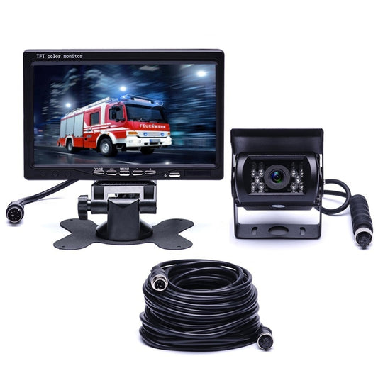 F0505 7 inch HD Car 18 IR LEDs Backup Camera Rearview Mirror Monitor, with 10m Cable - Rear View Cameras by buy2fix | Online Shopping UK | buy2fix