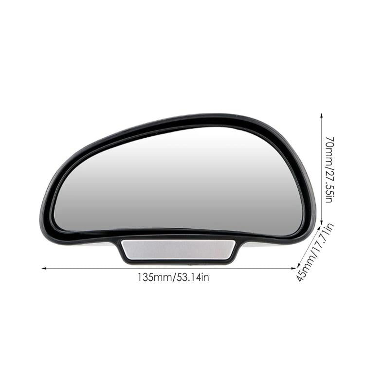 3R-091 Car Blind Spot Left Rear View Wide Angle Adjustable Mirror (White) - Convex Mirror & Accessories by 3R | Online Shopping UK | buy2fix