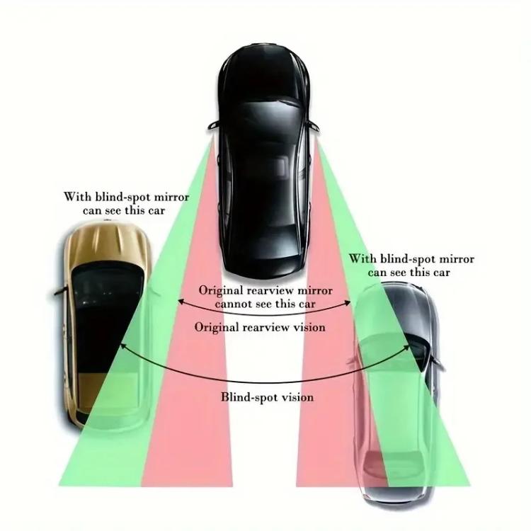 3R-091 Car Blind Spot Left Rear View Wide Angle Adjustable Mirror (Silver) - Convex Mirror & Accessories by 3R | Online Shopping UK | buy2fix