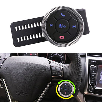 Universal Strap Shape Steering Wheel Remote Control Car Multimedia Wireless Button Remote Control (Silver) - Bluetooth Car Kits by buy2fix | Online Shopping UK | buy2fix