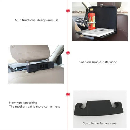 Car Folding Computer Table Chair Back Dining Table - Car Drink Holders by buy2fix | Online Shopping UK | buy2fix