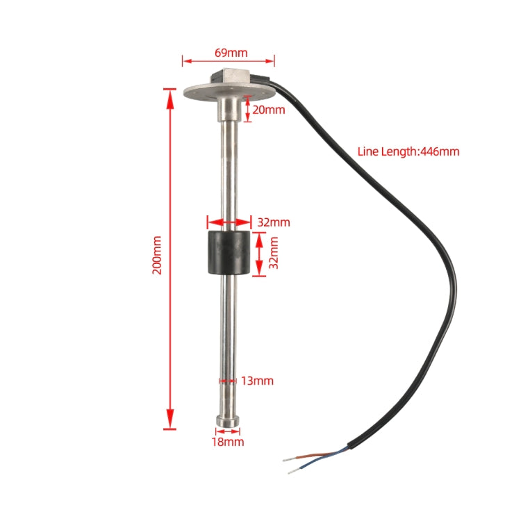 A7956 RV / Yacht 8 inch Fuel Level Sensor - Automobiles Sensors by buy2fix | Online Shopping UK | buy2fix