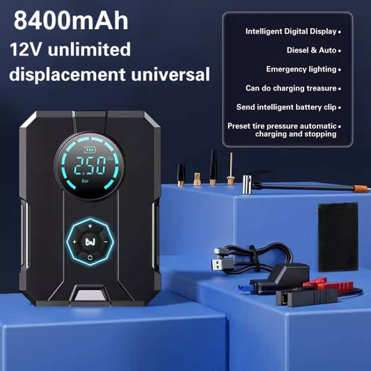 YS03H PT 8400mAh Car Emergency Start Power Supply Electric Air Pump Integrated Machine - Power Bank by buy2fix | Online Shopping UK | buy2fix