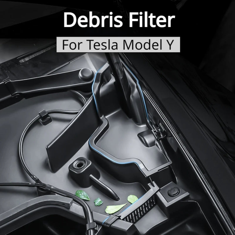 For Tesla Model Y 2021-2023 Car Front Hood Gutter Anti-blocking Protective Cover - Engine Fittings by buy2fix | Online Shopping UK | buy2fix