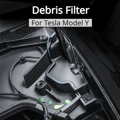 For Tesla Model Y 2021-2023 Car Front Hood Gutter Anti-blocking Protective Cover - Engine Fittings by buy2fix | Online Shopping UK | buy2fix