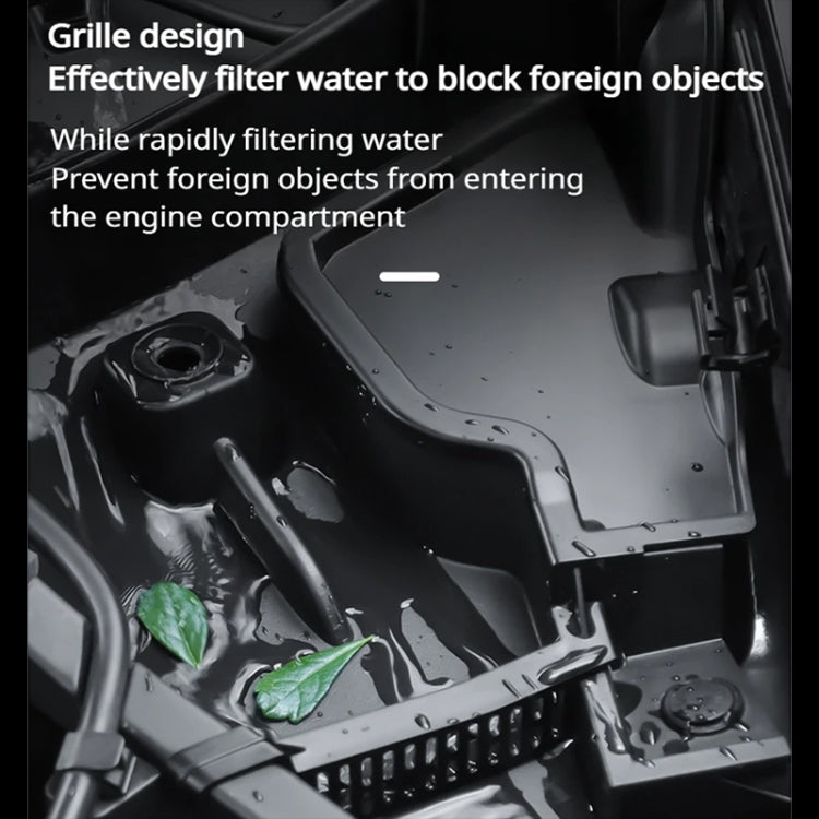 For Tesla Model Y 2021-2023 Car Front Hood Gutter Anti-blocking Protective Cover - Engine Fittings by buy2fix | Online Shopping UK | buy2fix