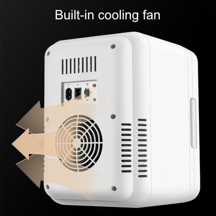 8L 37-48W Tempered Glass Panel Car / Home Mini Refrigerator, EU Plug (Gold) by buy2fix