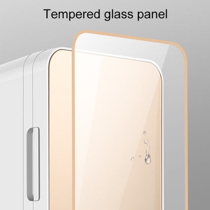8L 37-48W Tempered Glass Panel Car / Home Mini Refrigerator, EU Plug (Gold) by buy2fix