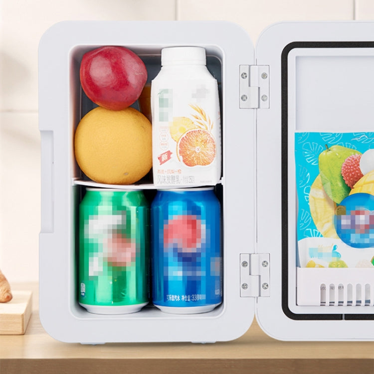 8L 37-48W Tempered Glass Panel Car / Home Mini Refrigerator, EU Plug (Gold) by buy2fix