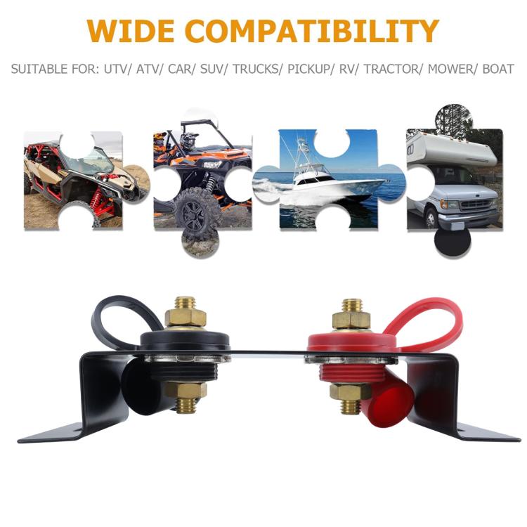 CP-5191 M10 Thin Stud Car RV Marine Battery Terminal Starter Battery Terminal Extender - Booster Cable & Clip by buy2fix | Online Shopping UK | buy2fix