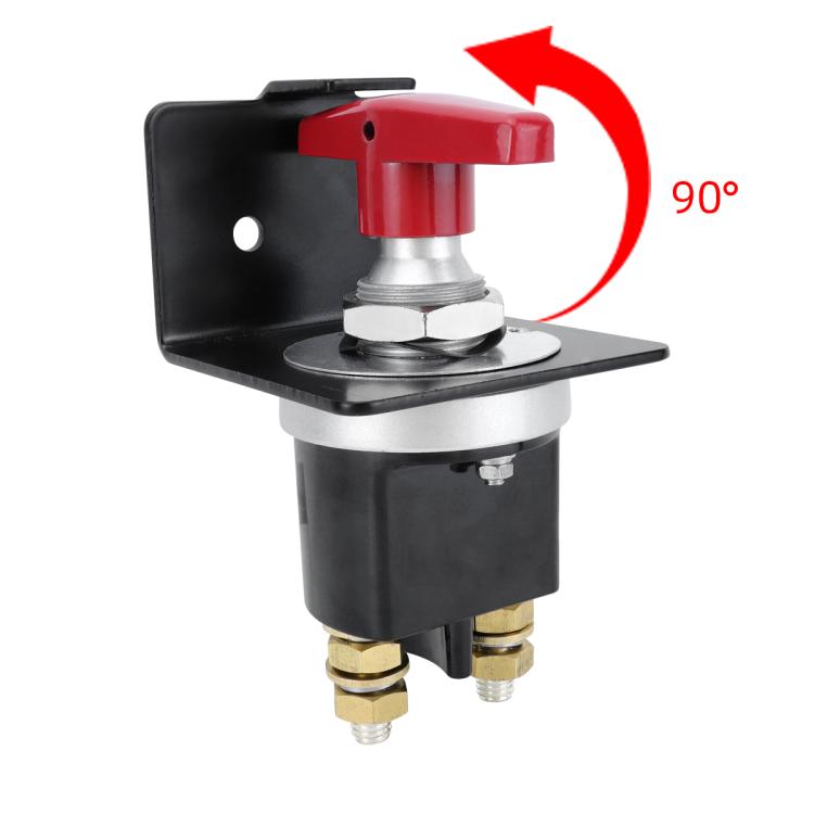 300A High Current Silver-plated Copper 12V-36V Battery Cut Off Switch with Red Handle Isolator & Lock-Out Plate - Car Switches by buy2fix | Online Shopping UK | buy2fix