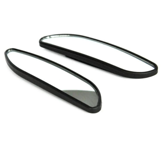 3R-060 One Pair Car Auxiliary Side View Mirror Round Blind Spot Wide Angle Mirror (Black)