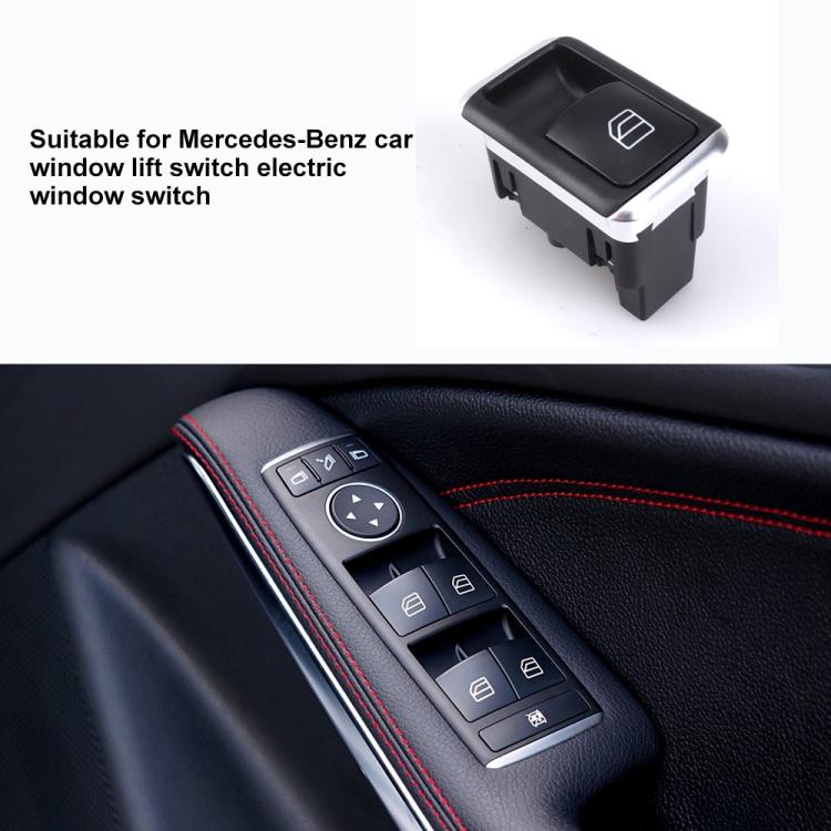 Car Window Glass Lifter Switch 2049058202 for Mercedes-Benz C-Class W204 (Black Silver) - Car Switches by buy2fix | Online Shopping UK | buy2fix