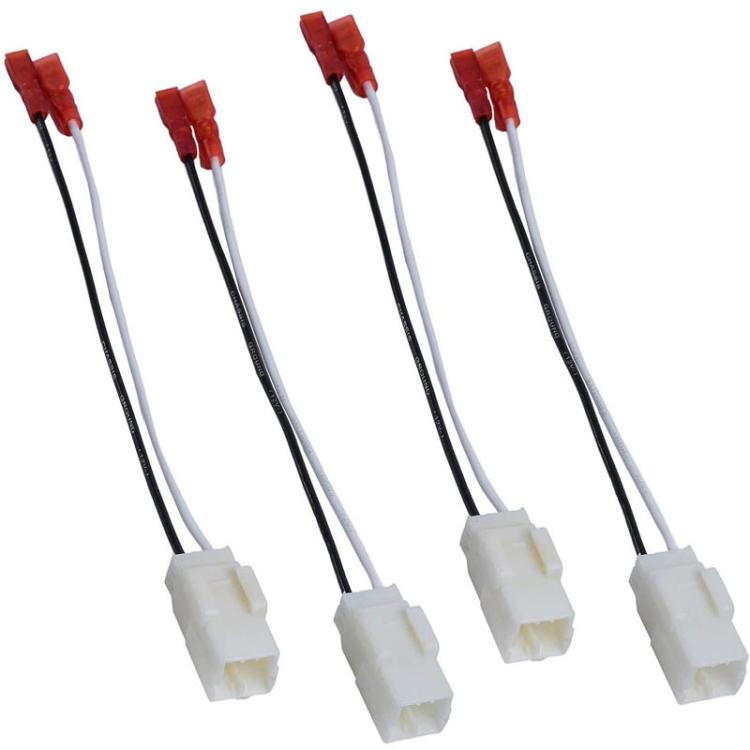 4pcs Speaker Wire Harness Adapter Car Audio Connector Cable for Jeep / Chrysler / Dodge (White) - DIY Cables by buy2fix | Online Shopping UK | buy2fix