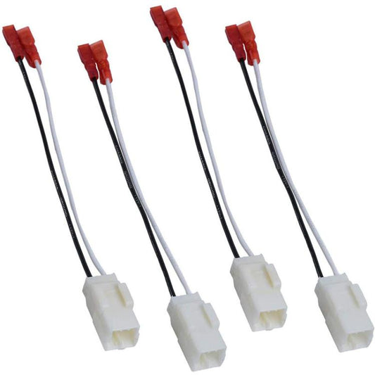 4pcs Speaker Wire Harness Adapter Car Audio Connector Cable for Jeep / Chrysler / Dodge (White) - DIY Cables by buy2fix | Online Shopping UK | buy2fix