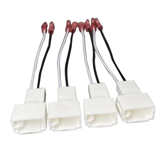 4pcs Car Audio Conversion Harness Connector Subwoofer Speaker Wiring Adapter for Toyota / Mitsubishi / Subaru (White) - DIY Cables by buy2fix | Online Shopping UK | buy2fix