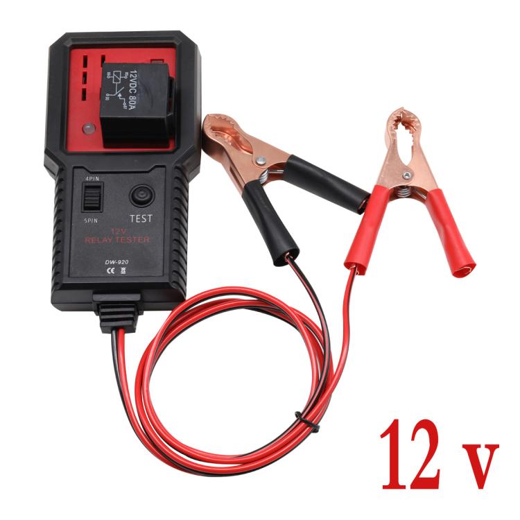 utomotive Relay Tester 12V Universal Relay Analyzer 4-Pin & 5-Pin Relays Tester (Black Red) - Electronic Test by buy2fix | Online Shopping UK | buy2fix