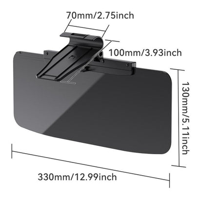 SHUNWEI SD-2302 Car Sun Visor Day Night Anti Glare Visor Adjustable Visor Protection Mirror (Black) - Sunglasses & Glasses Clips by SHUNWEI | Online Shopping UK | buy2fix
