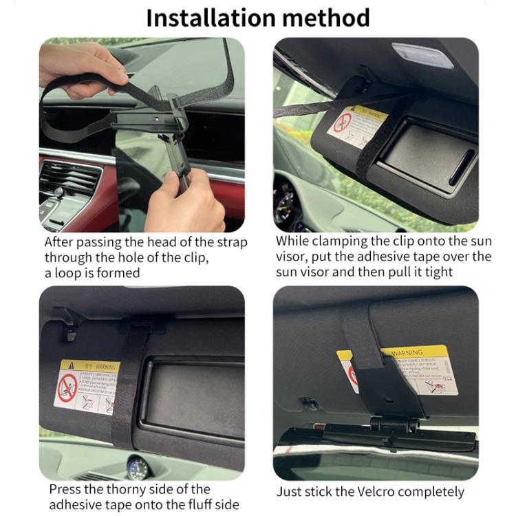 SHUNWEI SD-2302 Car Sun Visor Day Night Anti Glare Visor Adjustable Visor Protection Mirror (Yellow) - Sunglasses & Glasses Clips by SHUNWEI | Online Shopping UK | buy2fix