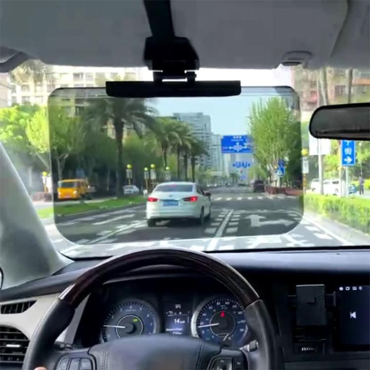 SHUNWEI SD-2302 Car Sun Visor Day Night Anti Glare Visor Adjustable Visor Protection Mirror (Black) - Sunglasses & Glasses Clips by SHUNWEI | Online Shopping UK | buy2fix