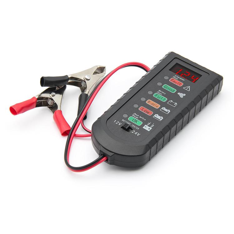 12V / 24V Automotive Battery Voltage Tester (Black) - Electronic Test by buy2fix | Online Shopping UK | buy2fix