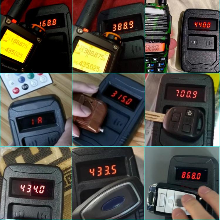 WOYO PL001 Car Remote Control Tester 10-1000MHZ RF IR Infrared Wireless Digital Frequency Tester for Truck Door Key Remote Clone (Black) - Electronic Test by buy2fix | Online Shopping UK | buy2fix