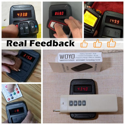 WOYO PL001 Car Remote Control Tester 10-1000MHZ RF IR Infrared Wireless Digital Frequency Tester for Truck Door Key Remote Clone (Black) - Electronic Test by buy2fix | Online Shopping UK | buy2fix