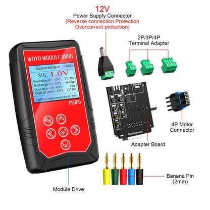 WOYO PL006 Automotive Component Sensor Offline Drive Tester for Automotive Maintenance and Inspection Sensors Auto tools (Black Red) - Code Readers & Scan Tools by buy2fix | Online Shopping UK | buy2fix