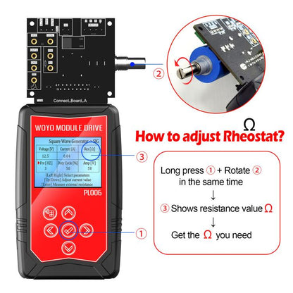 WOYO PL006 Automotive Component Sensor Offline Drive Tester for Automotive Maintenance and Inspection Sensors Auto tools (Black Red) - Code Readers & Scan Tools by buy2fix | Online Shopping UK | buy2fix