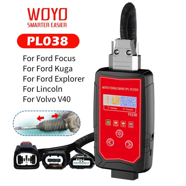 WOYO PL038 For Ford Focus, Kuga, Explorer, Lincoln, Volvo V40 Iron Shell Electric Power Steering Wheel Motor EPS Tester (Black Red) - Code Readers & Scan Tools by buy2fix | Online Shopping UK | buy2fix