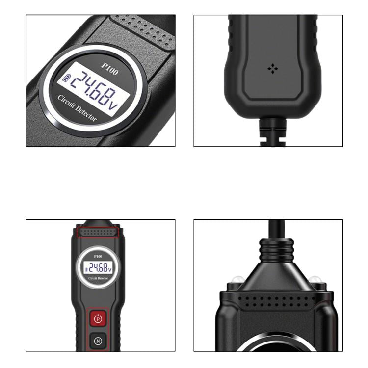 P100 5V-40V Electric Circuit Tester, Two Power Supply, Cable Length: 4m (Black) - Electronic Test by buy2fix | Online Shopping UK | buy2fix